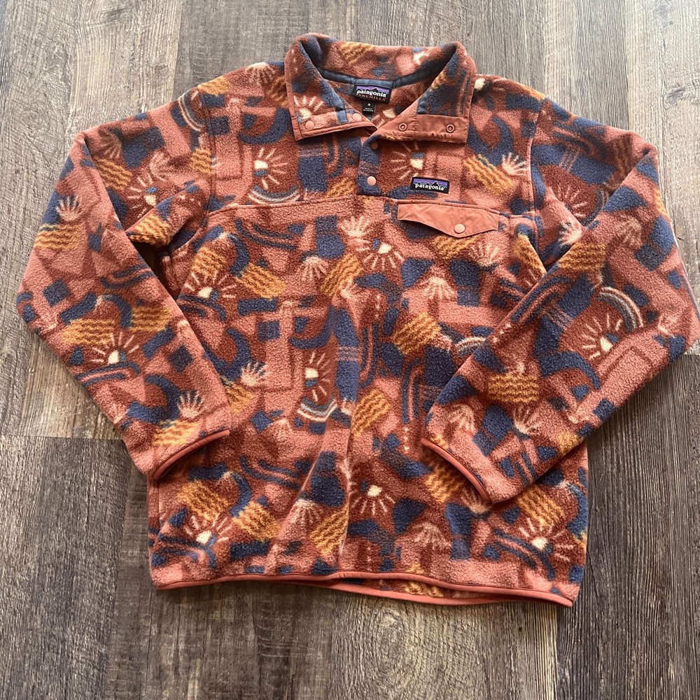 Patagonia synchilla snap-T fleece pullover canyon block